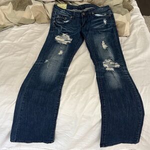 Machine sz 29 (7) Distressed Blue Women's Jeans